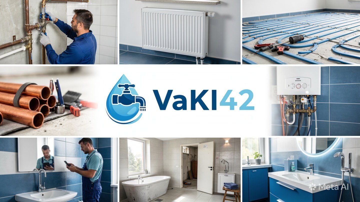 Řemeslník VaKi42 při instalatérských a topenářských pracích – rozvody, radiátory, koupelny